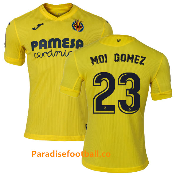 2020-2021 Villarreal Home Kit Soccer Jersey Moi Gomez #23